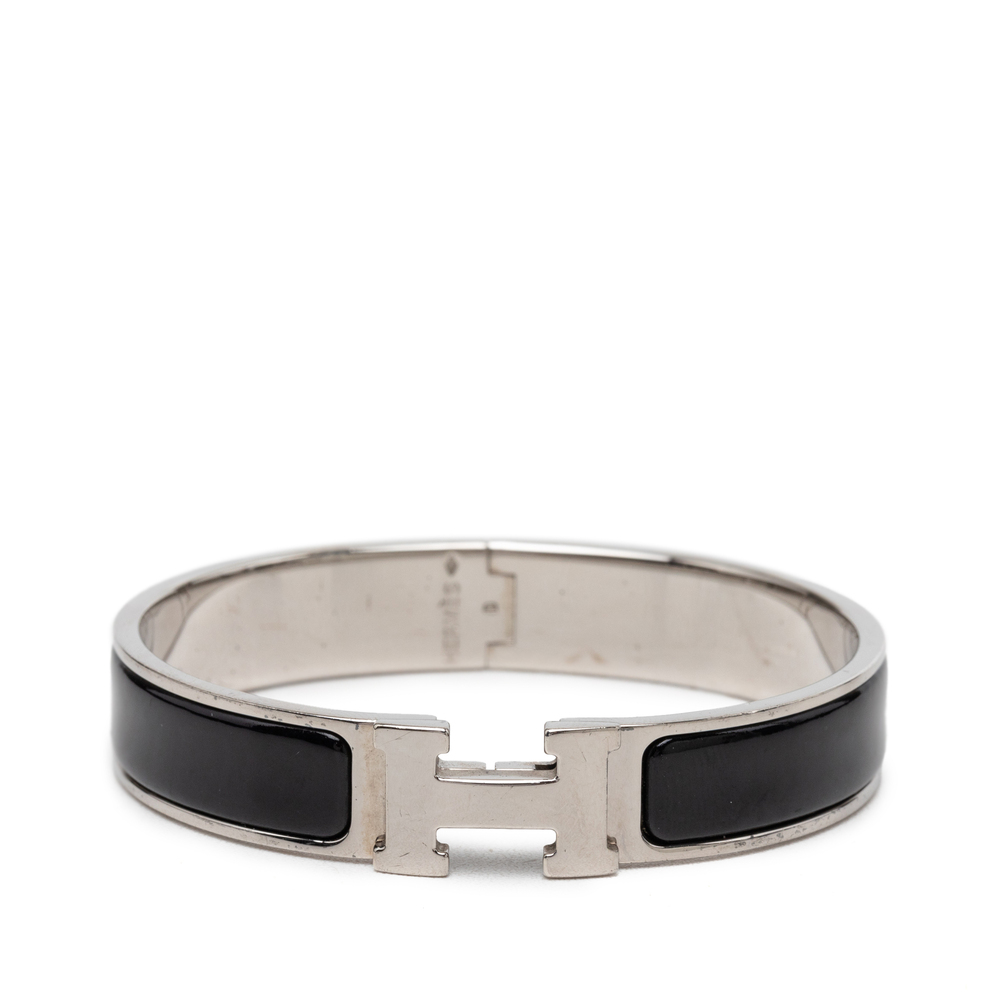 Pre-Loved Hermes Narrow Enamel Clic H Bracelet PM